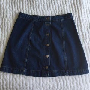 Topshop Denim Skater Skirt
