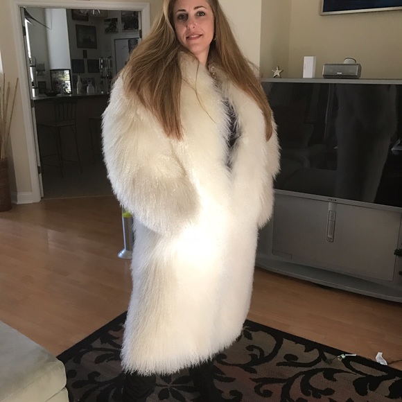 Preowned Mongolian lamb fur coat