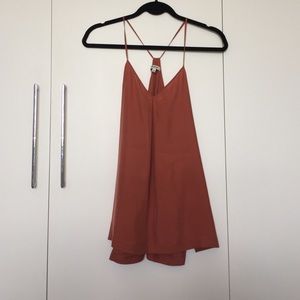 Silk Tank from Madewell in Burnt Orange