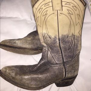 Distressed cowboy boots