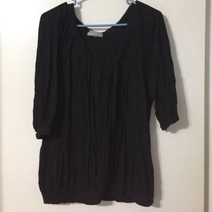 Black short sleeve top