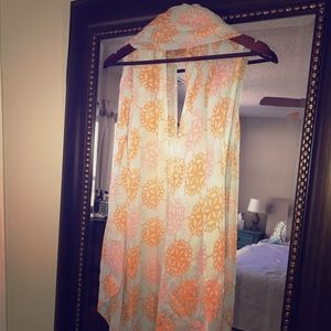 Blue print cotton scarf