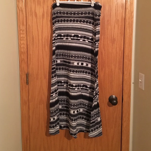 Black and White Aztec Maxi Dress