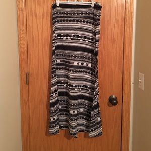 Black and White Aztec Maxi Dress