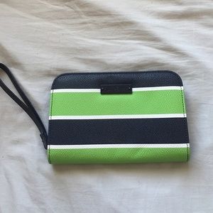 Zip-Around Wristlet in Lucky Stripe