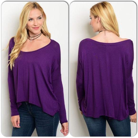 Long Sleeve Top-Purple Color - Picture 3 of 4