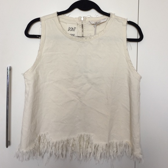 White denim shirt with fray from Zara