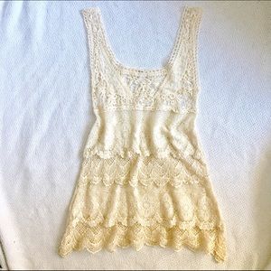 Boho lace tunic tank
