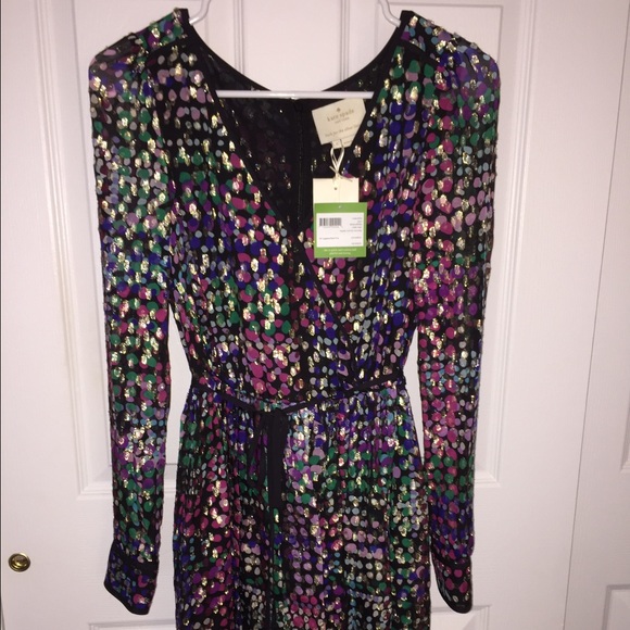 Metallic Multi Dot Mini Dress (Kate Spade)