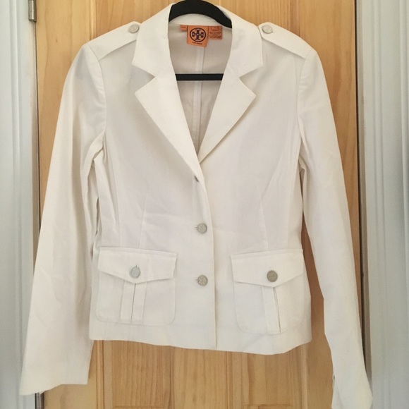 Tory Burch white 3 button jacket