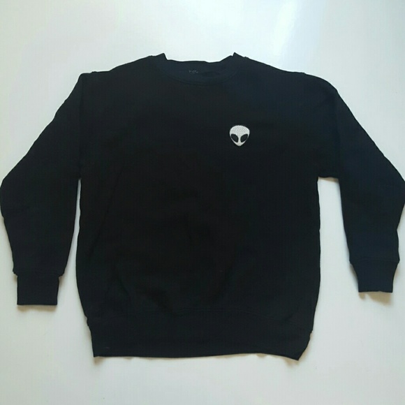 Brandy Melville Sweaters - Brandy Melville Black Alien Full Length Sweater
