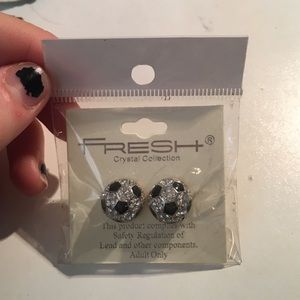 BRAND NEW SOCCER EARRINGS