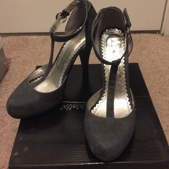 Charcoal Gray Mary Jane Heels