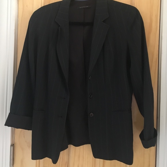 Striped tahari navy suit jacket