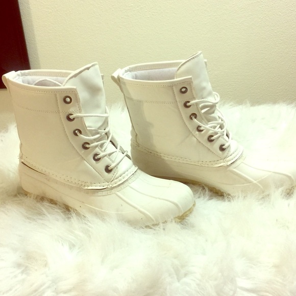 All White Duck/Rain Boots