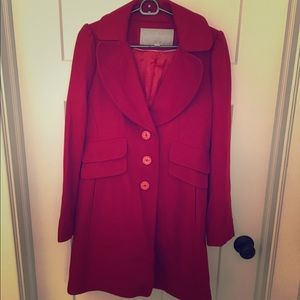 Jessica Simpson Red wool peacoat