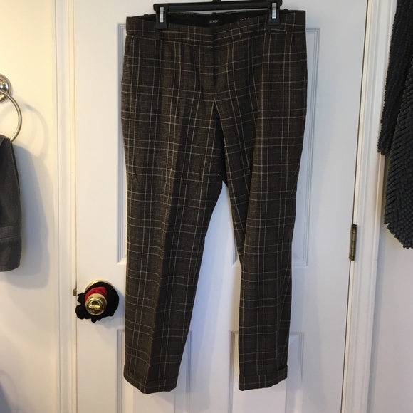 JCrew Cafe Capri in wool check