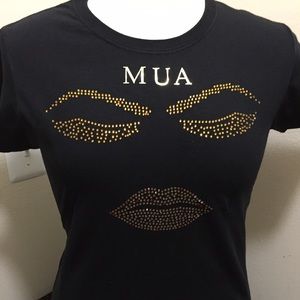 Rhinestone T-shirt for Make up Artist