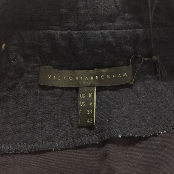 SOLD Victoria Beckham Navy Moto Jacket US 6 - Picture 4 of 4