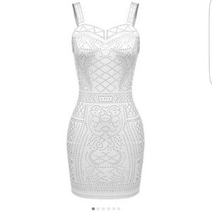 Off-white mini dress