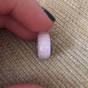 Pandora Murano glass Pink Candy Stripes Charm