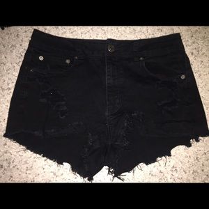 American eagle black shorts
