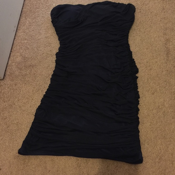 Navy Blue Body Con Dress