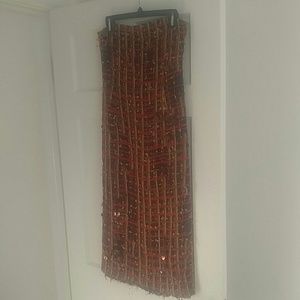 *Unique strapless column dress