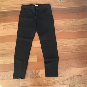 Cropped black skinny jeans