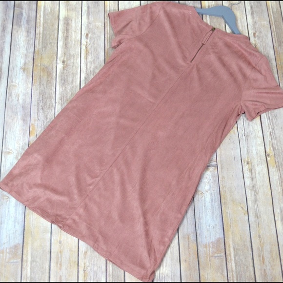 Blush Suede Dress - Picture 2 of 4