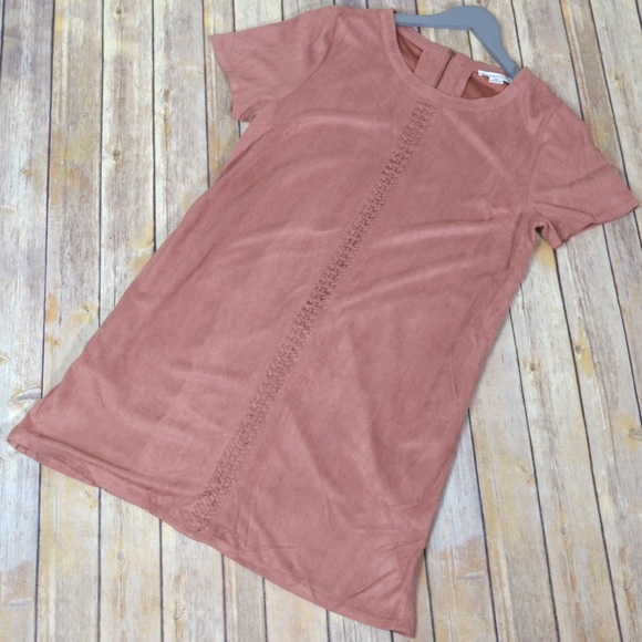 Blush Suede Dress - Picture 3 of 4