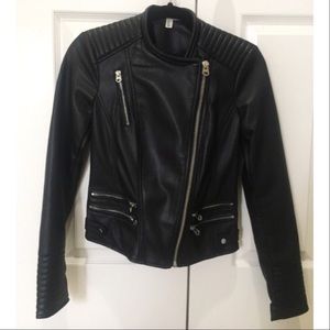 Faux Leather Biker Jacket