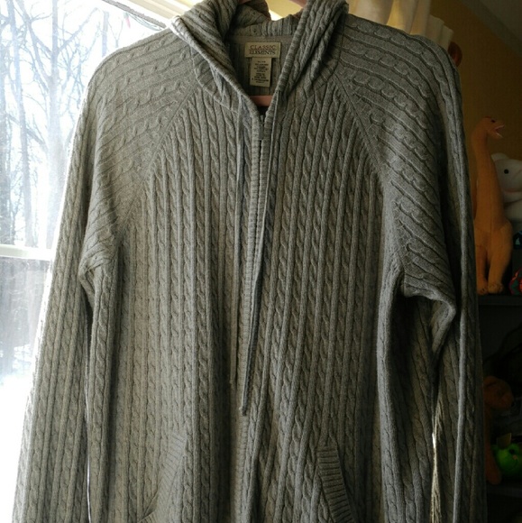 Cable knit hoodie