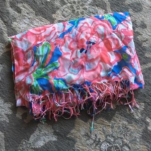 Lilly Pulitzer scarf with floral design