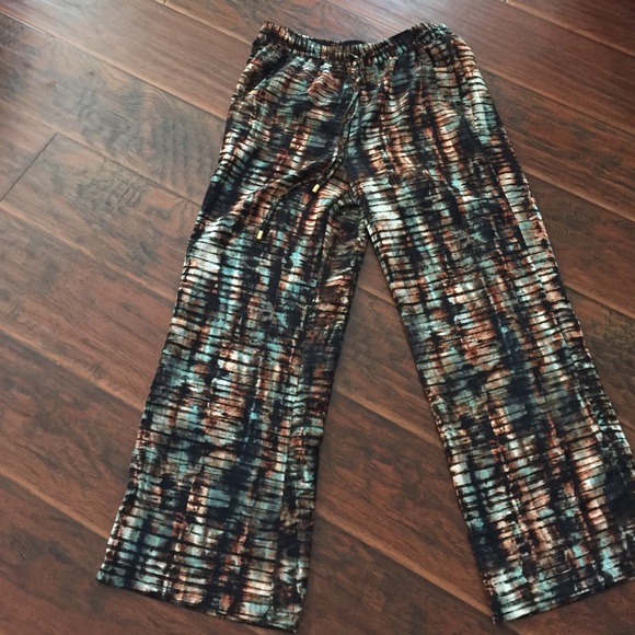 Palazzo printed drawstring pants
