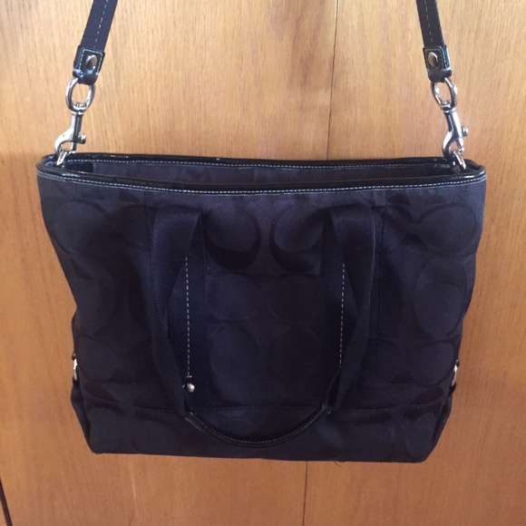Authentic Coach Black Signature Tote