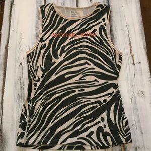 Michael Kors zebra tank