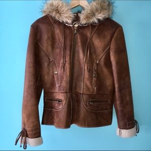 CUTE GUESS FAUX SHEARLING COAT!!!!!