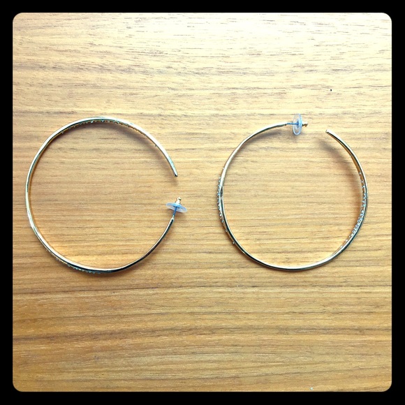 Alexis Bittar Crystal Encrusted Hoop Earrings