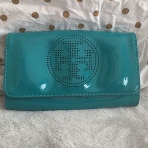 Tory Burch turquoise wallet