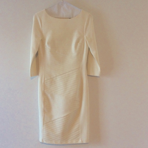 White House Black Market Ecru White Dress