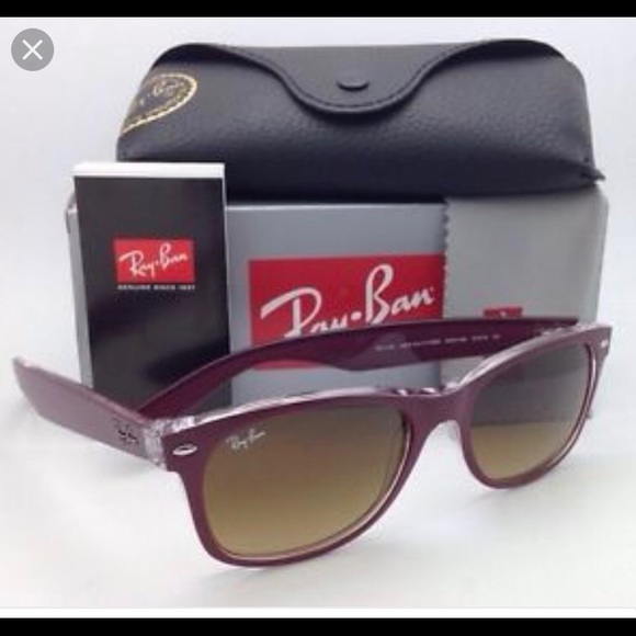 Ray Ban New Wayfarer dark purple/clear