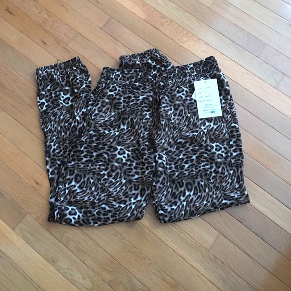 Leopard jogger pants