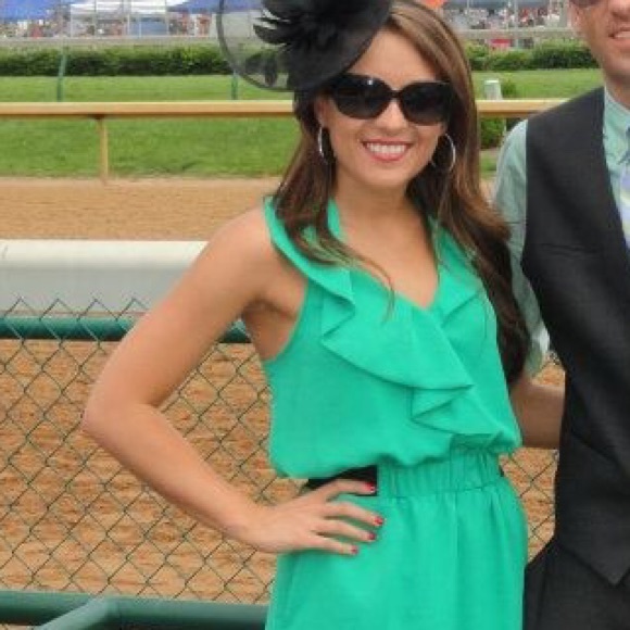 Green Rachel Roy dress worn to the Kentucky Derby - Picture 4 of 4