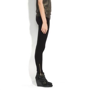 Madewell velvet leggings, sz xs