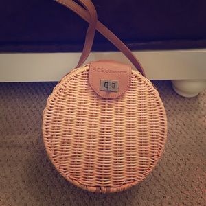 Bcbg wicker purse.
