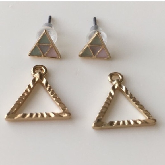 Triangle pastel color earring - Picture 2 of 3