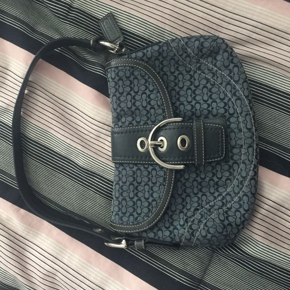 Coach navy blue handbag