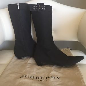 Black Burberry boots