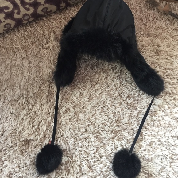 Fur trimmed winter hat